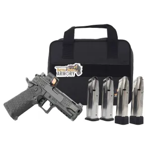 Jacob Grey Hex DoubleStack 1911 Black 9mm Pistol Loadout Kit w/ 4x Total Mags, EPS Green Dot, & Range Bag
