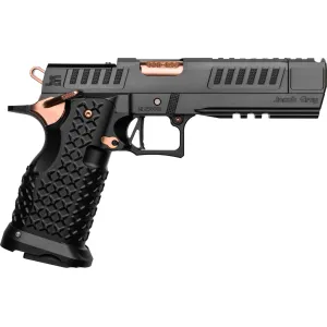 Jacob Grey Nox 9, 5 Ported & Compensated Barrel, Optics Ready, 2x 17rd Mags, Black Pistol