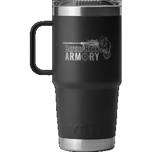Yeti BattleHawk Armory Custom 20oz Black Rambler Travel Mug
