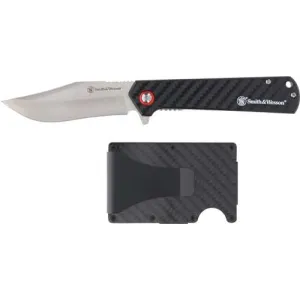 S&W KNIFE/WALLET COMBO CARBON FIBER HANDLE PROMO Q4 25'<