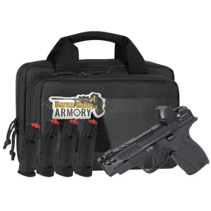 Smith & Wesson P.C. Bodyguard 2.0 Carry Comp, .380acp, 3.1 Ported Barrel, Pistol Bundle w/ 4 Magazines, Savior Bag, Optic Cut & CT Rad Green Dot