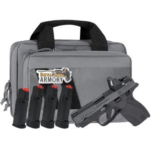 Smith & Wesson Bodyguard 2.0, .380acp, 2.75 Barrel, Thumb Safety, Grey / Black Pistol w/ 4 Magazines, Savior Bag, Optic Cut & CT Rad Green Dot