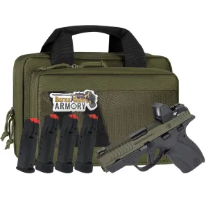 Smith & Wesson Bodyguard 2.0, .380acp, 2.75 Barrel, Thumb Safety, OD Green / Black Pistol Bundle w/ 4 Magazines, Savior Bag, Optic Cut & CT Rad Green Dot
