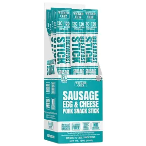 Wicked Cutz WCBR12SEC Sausage Egg & Cheese Breakfast Sticks  12 Pack