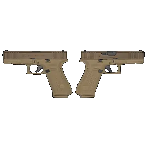 GLOCK 17 GEN 5 FS TAN/BRONZE TWO TONE 9MM PISTOL 4.49 FXD 5.5lb 3-17RD MAGS