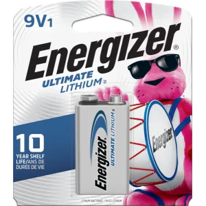 Energizer Ultimate Lithium 9V Battery Single Pack