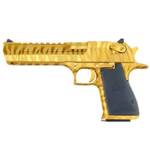 Magnum Research Desert Eagle, 50AE, 6 Barrel, 1-7rd Magazine, Gold Tiger Stripe, Pistol