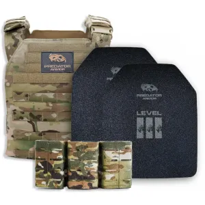 Predator Armor Level III Polyethylene (lightweight) Loaded Bundle - Multi-cam - Body Armor Kit