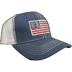 Hornady Flag Trucker Cap, Blue/White
