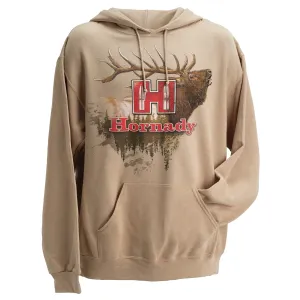 Hornady 99612S Elk  Small Tan/Khaki Hoodie Poly-Cotton