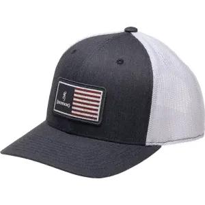 BROWNING CAP MUSTANG 110 MESH BACK REC FLAG PATCH NAVY