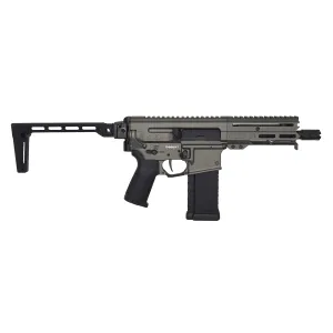 CMMG Dissent Mk4, 5.7x28mm, 6.5 Barrel, 1- 32rd Magazine, Tungsten, Midwest Industries Brace, Pistol
