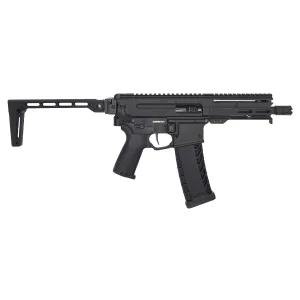 CMMG Dissent Mk4, 9mm, 6.5 Barrel, 2- 30rd Magazines, Black, Midwest Industries Brace, Pistol