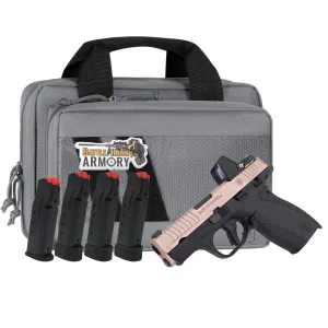 Smith & Wesson Bodyguard 2.0, .380acp, 2.75 Barrel, Thumb Safety, Rose Gold / Black Pistol w/ 4 Magazines, Savior Bag, Optic Cut & CT Rad Green Dot