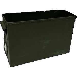 NO LIDS ** Military Surplus M19A1 30 Cal Metal Ammo Can, Very Good Condition **NO LIDS**