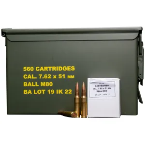 GO IGMAN 7.62X51 M80 560RD M2A1 2 CAN CRATE