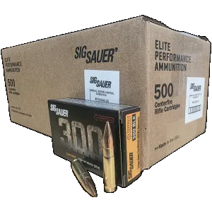Sig Sauer Match C300A2-20, Subsonic .300blk, 220gr OTM, Ammunition, 500rd Case