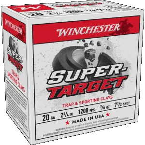 Winchester Super-Target 20ga 2.75, 7.8 oz 7.5 Shot, 1200fps, 250rd Case