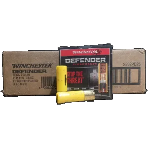 Winchester Defender 20ga 2.75, 7/8 oz 2-Shot, 1145 fps, 250rd Case