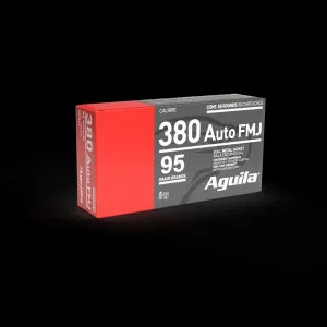 Aguila Centerfire Non-Corrosive .380acp, 95gr FMJ, 50rd Box