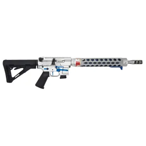 JP Enterprises JP-5 Roller Delayed Dual-Charge, 9mm, 14.5 P&W Barrel, 1- 10rd Magazine, Mercury/Blue, Rifle