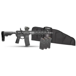 Springfield Saint Victor 5.56 NATO Pistol 4x30rd 11.5 Barrel Gear Pac Viridian VENTA SBA3 Brace Black