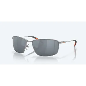 Costa Turret, Gray Silver Lenses, Matte Silver Frame, Sunglasses