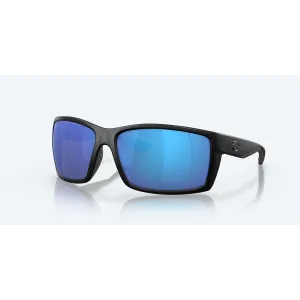 Costa Rincon L Blue Mirror Lenses Matte Smoke Crystal Frame Polarized Sunglasses