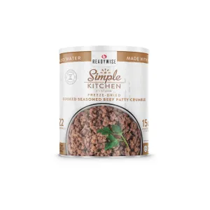 ReadyWise Simple Kitchen FD Seasoned Beef Patty Crumbles - 22 Serving Can