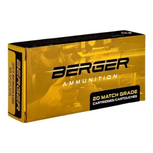 Berger 223 ammo with 69gr BT Target 20ct Ammo