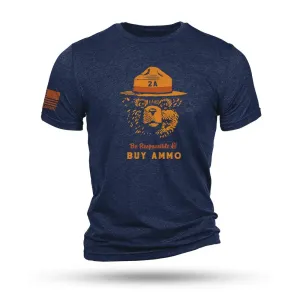Nine Line 2A Bear Navy Triblend T-Shirt/ 3XLarge