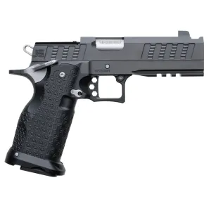 JACOB GREY HEX PRO, 4.6 CHUNK PORTED 9mm BARREL, BLACK DLC FINISH, OPTICS READY, PISTOL