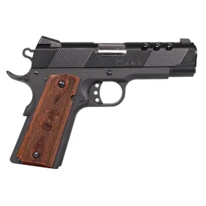 Iver Johnson Arms HAWK45P Hawk Commander 45 ACP 8+1 4.25 Black Ported Barrel, Matte Black Steel Ported/Serrated Slide, Matte Black Steel Frame w/Beavertail, Checkered Double Diamond Walnut Grip, Righ