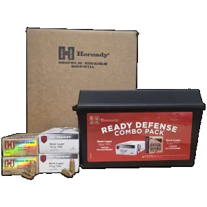 Hornady Ready Defense Combo Pack 9mm, 115gr FMJ & FTX, 600rd Case
