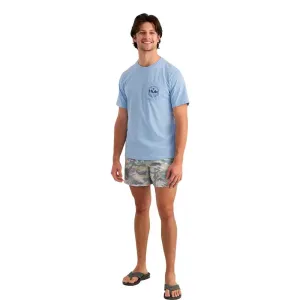 MARLIN CIRCLE SS POCKET TEE CERULEAN SIZE S