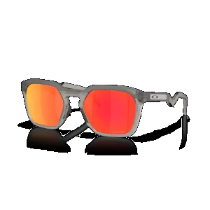 Oakley HSTN SQ, Prizm Ruby Lenses, Matte Gray Smoke Frame, Sunglasses