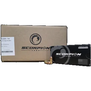 Scorpion Ammo Competition 45acp 230gr RN USPSA Match Certified Ammunition 1000rd Case