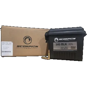 Scorpion 300 Blk 147gr FMJ Ammunition 600rd Case