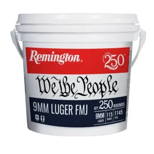 Remington We the People 9mm, 115gr FMJ, 250rd Bucket