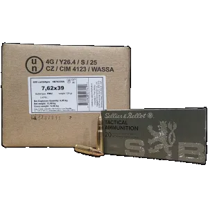 Sellior & Bellot Tactical 7.62x39mm, 124gr FMJ, 600rd Case
