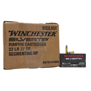Winchester Ammo Defender Silvertip 22LR 37 Gr SHHP 2000 rd CASE