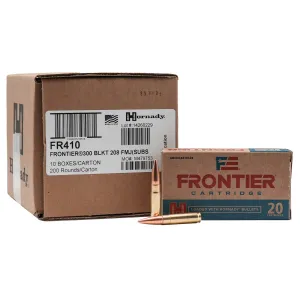 Hornady Frontier, FR410 300 Blackout 208gr, Subsonic, Full Metal Jacket Ammunition, 200rd Case