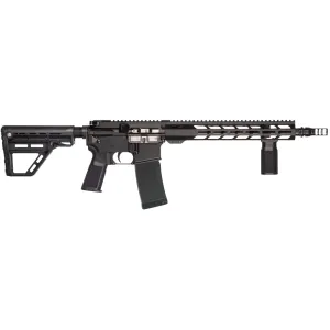 Patriot Ordnance Factory 02548 P-15 Base SMU 300 Blackout 30+1 13.75 Black Nitride Match Grade Barrel, Black Anodized Aluminum Receiver w/Picatinny Rail, M-LOK Handguard, Black Amend2 Adjustable Poly