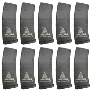 BHA Custom Lasered Don't Tread on Me 30rd AR-15 Magazine 10 PACK