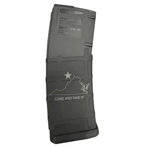 BHA Custom Lasered Come & Take It Virginia 30rd AR-15 Magazine