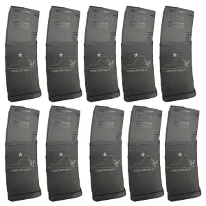 BHA Custom Lasered Come & Take It Virginia 30rd AR-15 Magazine - 10 PACK