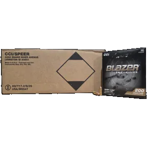 CCI Blazer Brass 9mm, 115gr FMJ, 1000rd Case