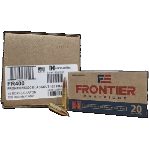 Hornady Frontier .300 Blackout, 125gr FMJ, Ammunition, 200rd Case