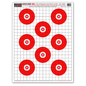 Thompson Targets Sight Seer Red 19x25 Paper Targets 5 Pack