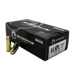 Scorpion Ammo 44 Special 200gr FP Ammunition 50rd Box
